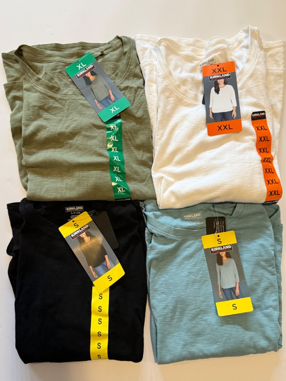 KIRKLAND Signature Women's Long Sleeve Slub Tee Shirt new pick color & size - Picture 7 of 7